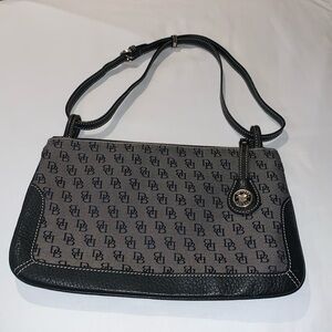 Gently Loved Dooney & Bourke Canvas and Leather Shoulder Bag